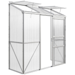 Outsunny Szklarnia z drzwiami przesuwnymi, okno dachowe, aluminium