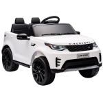 AIYAPLAY Mașină Electrică pentru Copii cu Licență Land Rover, Faruri LED, Claxon și Telecomandă, 105x68.5x58 cm, Albă