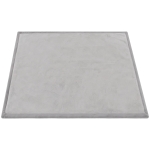 AIYAPLAY Kruipmat voor baby, 3 cm dikke speelmat van zacht flanel, 127 x 127 cm, antislip en waterafstotend, lichtgrijs