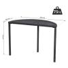 Outsunny Balkontafel, halfrond, Polyrattan Metaal, 100 x 50 x 74 cm