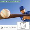 Baseball rebounder kickback goal terugveernet net inklapbaar metaal + PE zwart(m-6)