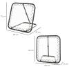 Baseball rebounder kickback goal terugveernet net inklapbaar metaal + PE zwart(m-3)