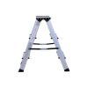 Escalera De Aluminio Plegable HOMCOM - 12 Escalones, 150 Kg, 379 Cm Extendida, Negro Y Rojo