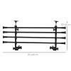 PawHut Barrera Para Perros De Acero 206x90 Cm Valla Para Mascotas Plegable De 3 Paneles Con Doble Cerradura Y Función De Bloqueo Auxiliar Para Puerta Pasillo Escalera Negro