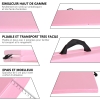 HOMCOM Tapis De Gymnastique Pliable 180x60x5 Cm - Pour Yoga, Fitness - Poignée, Bleu