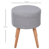 Pouf Taureau HOMCOM Pouf Vache HOMCOM - Tabouret Rangement 2 En 1 Design Vachette En Simili Daim Marron Siège Enfant Original