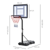 COSTWAY Panier De Basket Anneau Suspendu De Basket-Ball Avec Filet