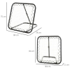Filet De Rebond De Football HOMCOM - 78x84x78 Cm - Pliable Et Réglable - Entraînement Foot, Baseball Et Basket
