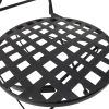 Table Ronde Exterieur OUTSUNNY Table Ronde Style Fer Forgé Bistro Plateau Mosaïque Motif Rose Des Vents Métal époxy Anticorrosion Noir Céramique Pas Cher Petite Table De Jardin