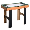 Table Multi-Jeux 4 En 1 HOMCOM - Baby-Foot, Billard, Hockey & Ping-Pong, Acier Et Bois, Pour Famille Et Amis