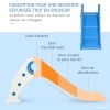 Toboggan Enfant Pliable - 120x50x56 Cm, HDPE Bleu, Intérieur/extérieur, Pour 3 à 6 Ans