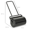 Produktbild von Outsunny RASENWALZE Mit U-Griff, Gartenwalze, Gartenrolle, 40 Cm Durchmesser, Metall, Schwarz Online Entdecken