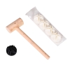HOMCOM Schrank Aus Stoff, Aufbewahrungslösung, 6 Regale, 1 Kleiderstange, Beige