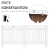 HOMCOM Heizkörperabdeckung 152x19x83 Cm – Aus MDF, Weiß, Mit Kippschutz & Ablagefläche