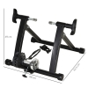 HOMCOM Rodillo de Bicicleta Entrenamiento Plegable con Resistencia Magnética Ajustable de 8 Niveles para Ruedas de 650C/700C o 26-28 Pulgadas para Interior 68x62,5x49 cm Negro(m-3)