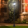 Lampadaire Solaire Extérieur Avec Détecteur De Mouvement - Éclairage LED Réglable, Design Vintage, étanche IP44 - Noir