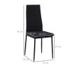 MAURY'S SET 4 SEDIE IMBOTTITE IN TESSUTO TECNICO 52X44C88 CM COLORE GRIGIO