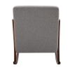 HOMCOM Poltrona In Legno Con Cuscini In Lino, Ampia Seduta, Colore Grigio, Struttura Robusta, Carico Max 120 Kg