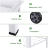 Outsunny verhoogd plantenbed, mobiele plantenwagen met opbergruimte, 2 wielen, metaal, wit