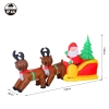 Babbo Natale Gonfiabile Sugli Sci HOMCOM, 124cm, Con Luci LED, Per Decorazione Esterna Natalizia