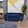 PawHut Cuccia Per Cani Divano In Velluto Blu - Per Cani E Gatti Piccoli/medi Fino A 22,5 Kg