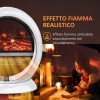 Camino Elettrico Portatile HOMCOM - Effetto Fiamma Realistico, 1500W, Riscaldamento 10-15m², Bianco - Foto 11