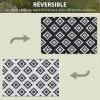 Tapis De Jardin Outsunny Réversible 365x274cm Imperméable Motif Feuillage - Avec Sac De Transport