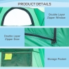 Tenda Doccia Da Campeggio Outsunny 122x122x213cm - Spogliatoio Portatile Verde - Foto 3