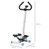 Stepper Fitness avec guidon ergonomique - écran LCD multifonction - résistance réglable - acier