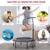 Trampoline De Fitness Pliable HOMCOM 102 Cm - Avec Poignée Réglable Et écran LCD, Max 100 Kg