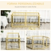 Box Per Cani Pieghevole In Tessuto Oxford, Recinto Per Cuccioli 114x89x59 Cm, Con Tasca, Per Interno Ed Esterno