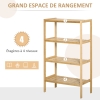 LIWI-Étagère en Bambou 5 Niveaux - Étagères de Rangement - Colonne