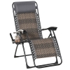 Outsunny Sezlong pentru a face plaja pentru Gradina Pliabil din Rattan si Otel