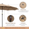 ABCCANOPY Ombrelli solari a LED a lunga durata con 24 luci a LED, 2,5 m