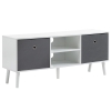 HOMCOM TV Cabinet Stand Unit for TVs up to 50'' with Foldable Drawers, Entertainment Centre for Living Room White