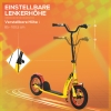 HOMCOM kinderscooter scooter step stadsscooter kinderscooter kickboard met luchtbanden 16 inch wit 139 x 58 x 90-96 cm