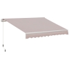 Outsunny Perdea Parasolara retractabila pentru Extern Impermeabil