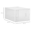 Scarpiera Modulare HOMCOM 18 Box Trasparenti – Cubi 25x35x19 Cm In Plastica PP, Impilabile, Per Scarpe Fino A Taglia 43, Porta Magnetica
