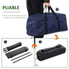 Set De Camping Pliable : 1 Table + 4 Chaises Avec Sac De Transport - Table Supporte 75kg, Chaise 100kg - Pour Jardin, Plage, Pique-nique