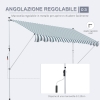 Tenda Da Spiaggia Outsunny Tenda Da Sole 2.5x2 M Con Braccio Avvolgibile, Tenda Parasole Da Esterno A Manovella In Alluminio E Tessuto Poliestere, 280 G/u33a1, UV50+, Grigio E Bianco Tenda Da Sole - 5