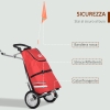 HOMCOM Rimorchio Pieghevole Per Bicicletta – Cassa Portacapacità 88 Lb – Pneumatici 16'' – Nero