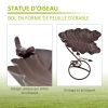 Giyiprpi Abreuvoir Pour Oiseaux De 90.2 Cm, Mangeoire Et Abreuvoir En Céramique, Station D'eau Debout, Abreuvoir De Jardin Pour Oiseaux Sauvages, Abreuvoir Pour Oiseaux Grand, Résistant Au Gel Et à