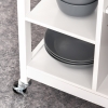 Carrello Cucina Salvaspazio HomCom - Con Ruote, Cassetto E Ripiani Regolabili Bianco - Foto 7