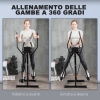 HOMCOM Cyclette Ellittica a 4 Livelli di Resistenza con Schermo LCD