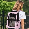 Zaino Trasportino 2 In 1 Per Cani E Gatti PawHut - 42x25x55 Cm, Con Ruote E Maniglia Telescopica, Blu
