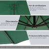 Ombrellone 3x3 M Decentrato Retrattile Braccio Rotabile Chiusura Manovella Giardino Piscina In Acciaio Inossidabile Telo 180 G M2 Impermeabile Panna 91880697