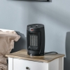 Chauffage Soufflant Oscillant HOMCOM 2200W - Radiateur Céramique PTC Avec Télécommande - Noir
