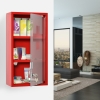 Armoire à Pharmacie Kleankin Verrouillable - 2 Étages 3 Niveaux En Métal Blanc 40x18x60 Cm - Avec 2 Clés