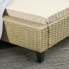 Outsunny Polyrattan Gartenliege 5-fach Verstellbar – Mit Kissen, Grau, 198x72 Cm | Wetterfest & Komfortabel
