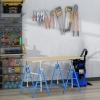 COSTWAY Set di 2 Cavalletti da Lavoro Pieghevoli, Cavalletto per Segare la Legna Regolabile in 9 Livelli, Cavalletto per Uso Interno ed Esterno, Carico Fino a 1180 kg (Modello 8